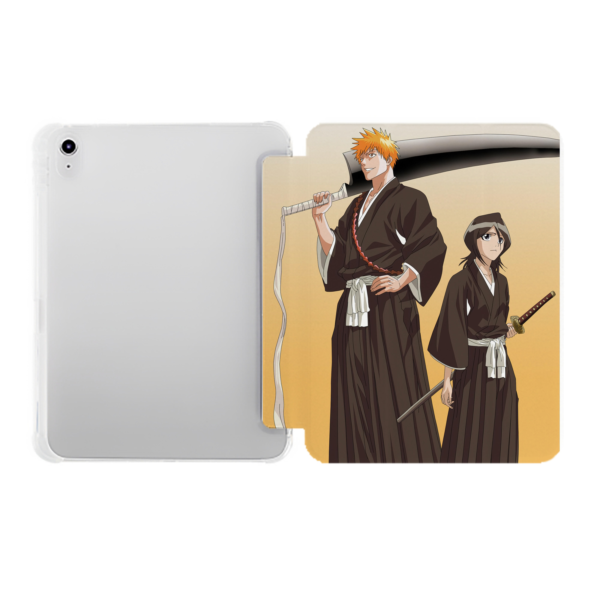 （画像用） ブリーチ BLEACH IPad ケース ペン収納付き 三つ折りスタンド PUレザー×シリコン 対応機種9.5/10.5/10.9インチ